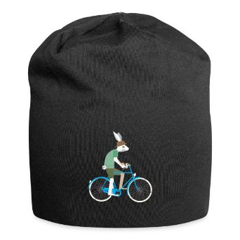 Hase Kaninchen Fahrrad Geschenk Radsport Radtour - Jersey-Beanie - Schwarz - Vorne