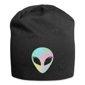 Alien head alien hologram holographic UFO gift - Jersey Beanie - black - Front