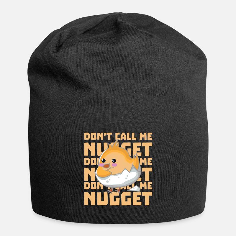 Küken ist kein Nugget - Jersey-Beanie - Schwarz