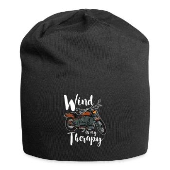 Motorrad Motorradfahrer Wind Therapie Geschenk - Jersey-Beanie - Schwarz - Vorne