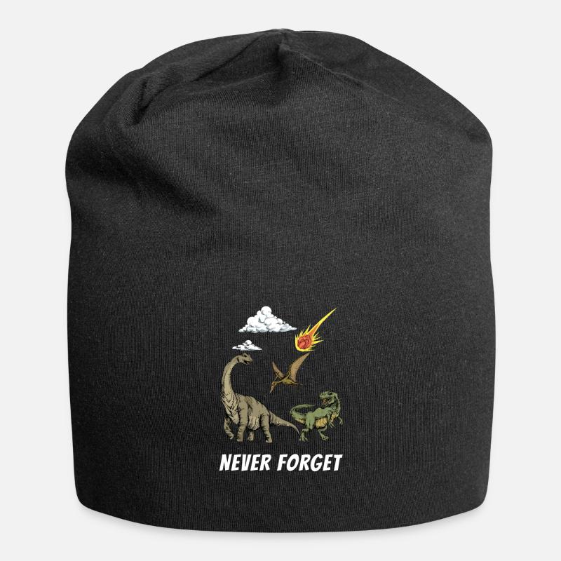 Dino Dinosaurier Steinzeit Fleischfresser T-Rex - Jersey-Beanie - Schwarz