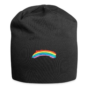 Regenbogen Farben Vintage Geschenk - Jersey-Beanie - Schwarz - Vorne
