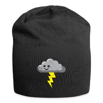 Cadeau de tempête de pluie - Bonnet en jersey - noir - Devant