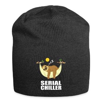 Faultier Serien Chiller Serial Chiller Geschenk - Jersey-Beanie - Anthrazit - Vorne
