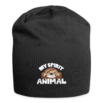 Mon cadeau ésotérique animal paresseux spirituel - Bonnet en jersey - noir - Devant