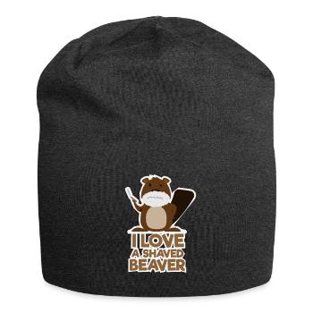 Ich liebe einen rasierten Biber Spruch Geschenk - Jersey-Beanie - Anthrazit - Vorne