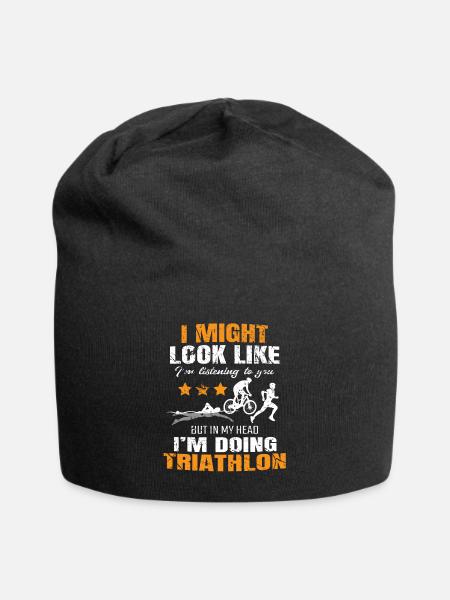 Triathlon - Bonnet en jersey - noir