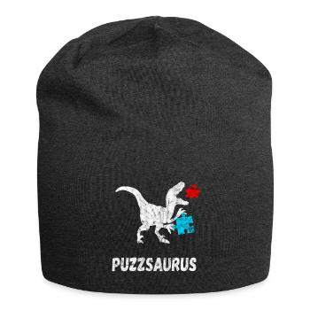 Puzzles dinosaures pièces puzzle Cadeaux - Bonnet en jersey - charbon - Devant