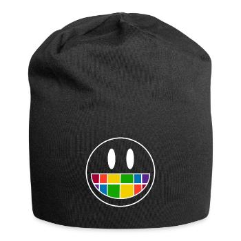 Smiley - Bonnet en jersey - noir - Devant