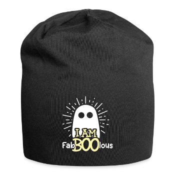 FabBOOlous funny Halloween gift ghost - Jersey Beanie - black - Front
