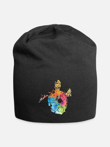 Turtle waistband artwork - Jersey Beanie - black