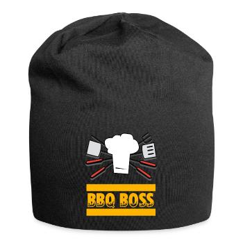 BBQ BOSS Geschenk - Jersey-Beanie - Schwarz - Vorne