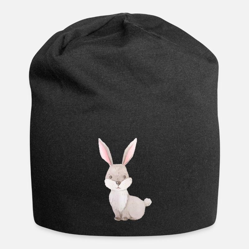 Un lapin pour le lapin - Bonnet en jersey - noir