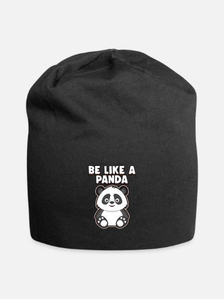 Be like a panda! Animal gift idea - Jersey Beanie - black