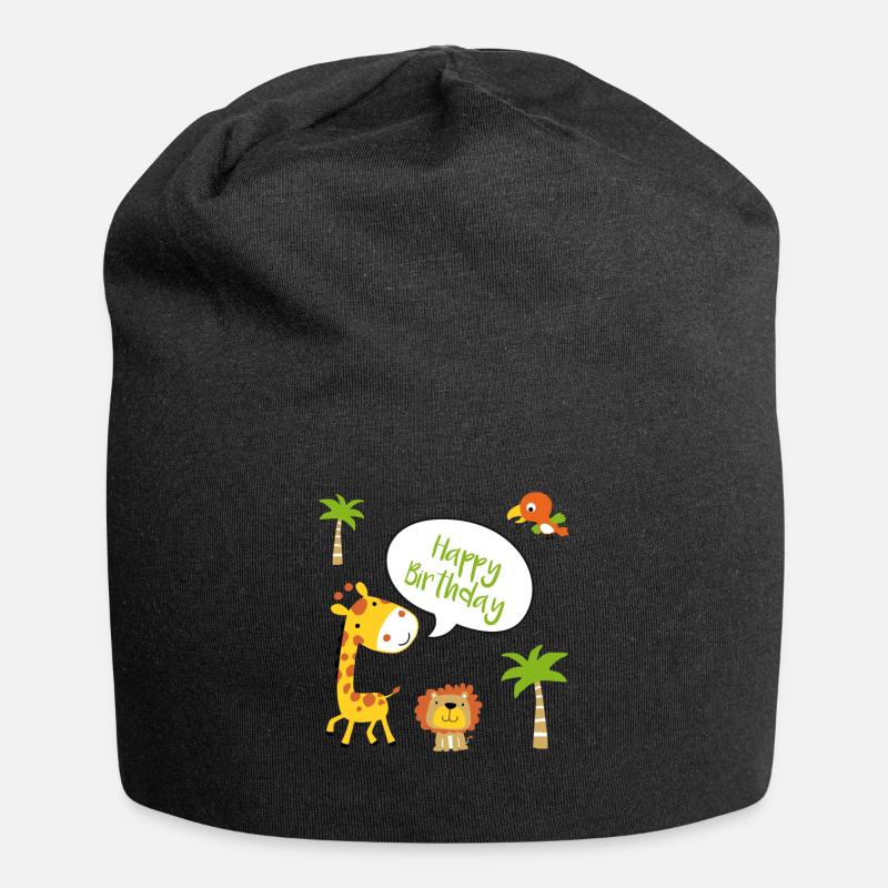 Joyeux anniversaire joyeux anniversaire - Bonnet en jersey - noir