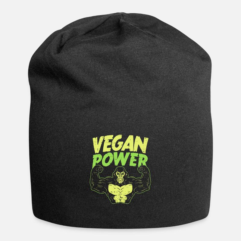Vegan power - Jersey Beanie - black