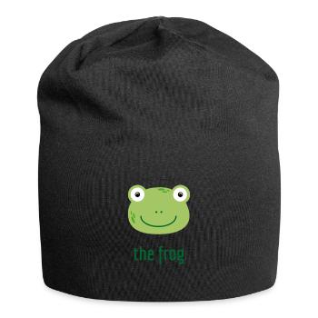 La grenouille - Bonnet en jersey - noir - Devant