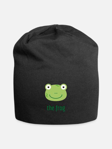 The frog - Jersey Beanie - black