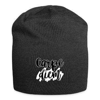 Carpe diem - Jersey-Beanie - Anthrazit - Vorne
