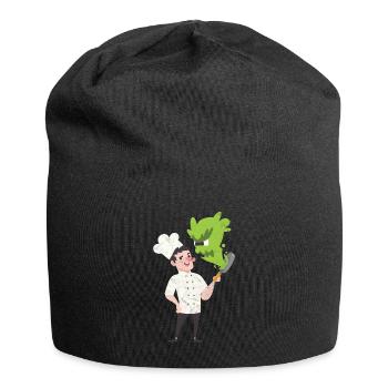 Chef Chef Pan Gift Comic Chef Hat Monster - Jersey Beanie - black - Front