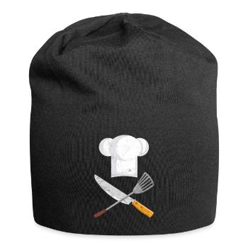 Couteau Chef Chef Chef Couteau Poêle - Bonnet en jersey - noir - Devant