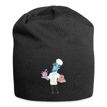 Chef Chef Cadeau Chef Cuisine Monstre Horreur - Bonnet en jersey - noir - Devant