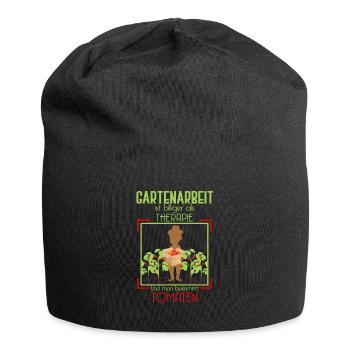Gartenarbeit - Gärtner Tomaten Gartenanlage Anlage - Jersey-Beanie - Schwarz - Vorne