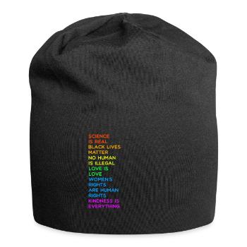 LA SCIENCE EST REELLE BLACK LIVES MATTER LGBT LOVE LEFT - Bonnet en jersey - noir - Devant
