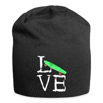 Longboards Love Skater Skatboard Geschenke - Jersey-Beanie - Schwarz - Vorne