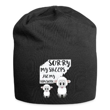 Sorry My Sheeps Ate My Homework Ausreden Geschenke - Jersey-Beanie - Schwarz - Vorne