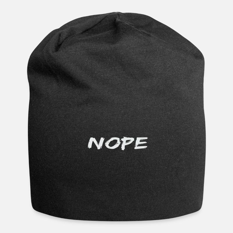Nope - Jersey-Beanie - Schwarz