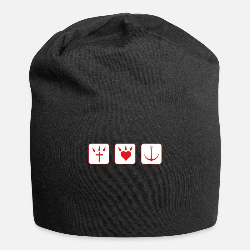 croire l’espoir - Bonnet en jersey - noir