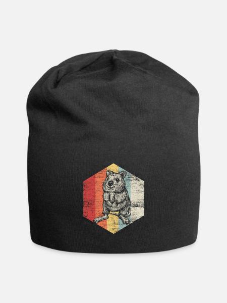 Quokka - Jersey-Beanie - Schwarz