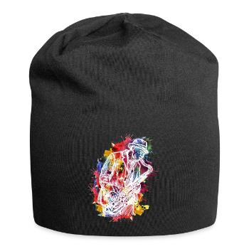 Saxophon - Jersey-Beanie - Schwarz - Vorne