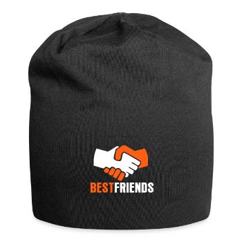 Best Friends Geschenk für beste Freundin Freund - Jersey-Beanie - Schwarz - Vorne