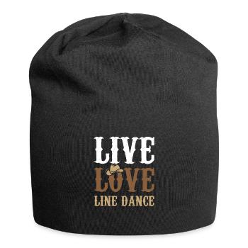 Live Love Line Dance Geschenk Idee - Jersey-Beanie - Schwarz - Vorne