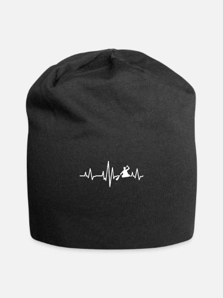 Battement de coeur de kayak - Bonnet en jersey - noir