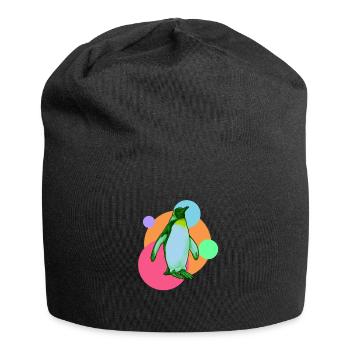 Oiseau marin pingouin pôle sud - Bonnet en jersey - noir - Devant