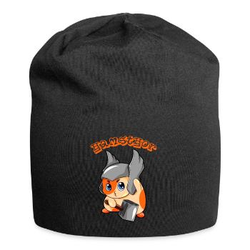 Hamsthor Hamster Thor le dieu nordique doux bande dessinée - Bonnet en jersey - noir - Devant