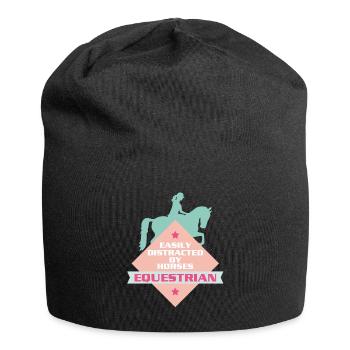 Horse riding Horse riding Horse saying Funny sayings - Jersey Beanie - black - Front