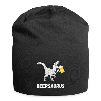 Beer Saurus Dinosaur Gifts - Jersey Beanie - black - Front