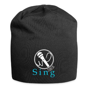 Ich liebe es zu Singen Geschenk Spruch - Jersey-Beanie - Schwarz - Vorne