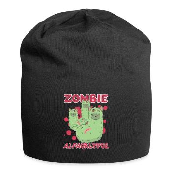 Zombie Alpacalypse Halloween effrayant Apocalypse - Bonnet en jersey - noir - Devant