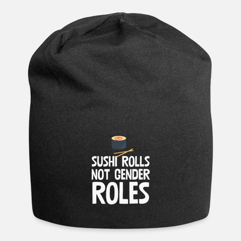 Sushi-Rollen nicht Geschlechterrollen - Jersey-Beanie - Schwarz