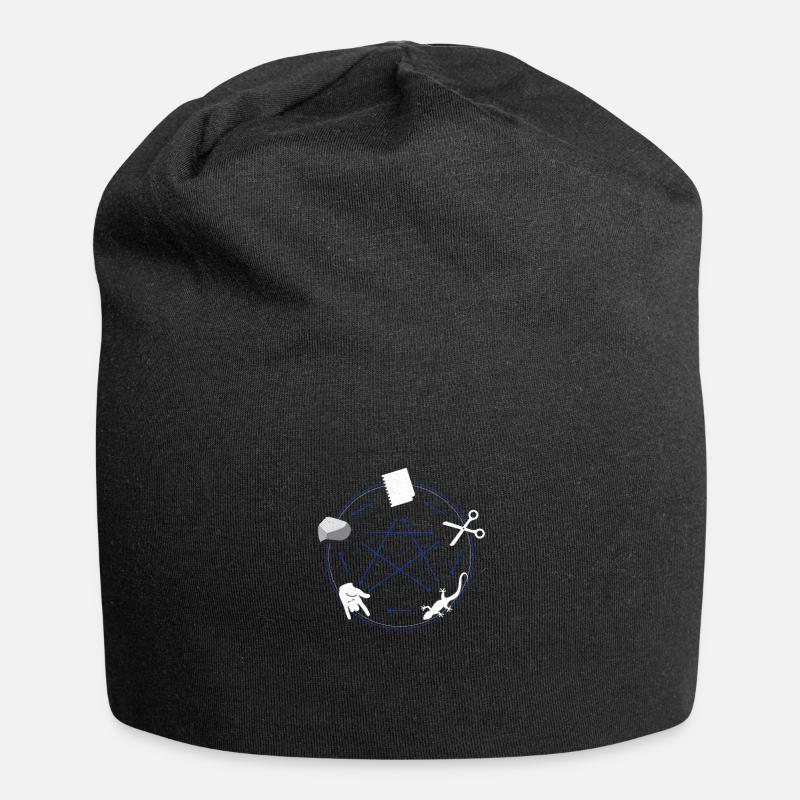 Rock Paper Scissors Lizard Spock - Bonnet en jersey - noir