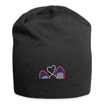 L'amour en cours d'exécution v2 - Bonnet en jersey - noir - Devant