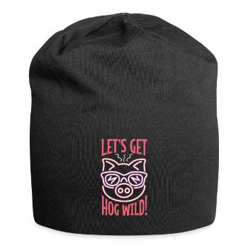 Neon Pig Let Wild Party T-Shirt Gift - Jersey Beanie - black - Front