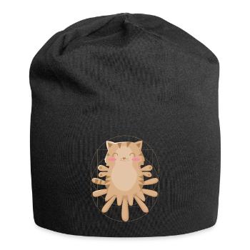 Cat anatomy science art - Jersey Beanie - black - Front