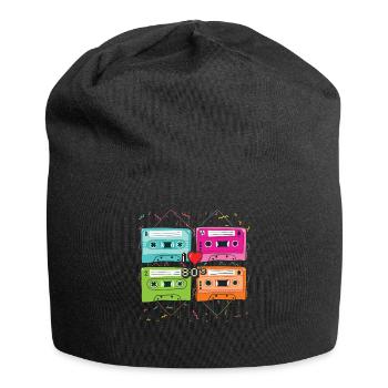 J'adore les années 80 - Bonnet en jersey - noir - Devant