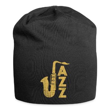 Jazz Saxophone Gift Musician Christmas - Jersey Beanie - black - Front
